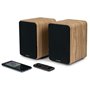 THOMSON WS602DUO - Ensemble de 2 enceintes avec caisson en bois - 100W - Bluetooth 5.0 - 2 sorties RCA - Bois clair