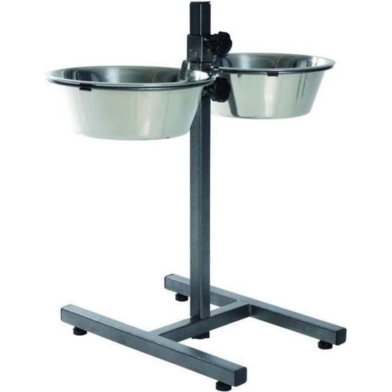 Mangeoire pour chiens Trixie 24922 Double 2,8 L Ø 24 cm Acier inoxydable