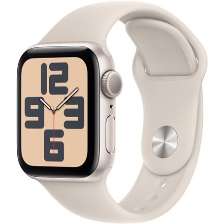 Apple Watch SE GPS - 40mm - Boîtier Starlight Aluminium - Bracelet Starlight Sport Band - S/M