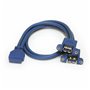 StarTech.com Câble USB 3.0 2 ports monté sur panneau  Câble USB A vers adaptateur carte mère F/F