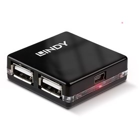 Lindy 42742 hub & concentrateur 480 Mbit/s Noir