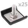 vidaXL Ensemble de 25 connecteurs de tapis de grille Anthracite