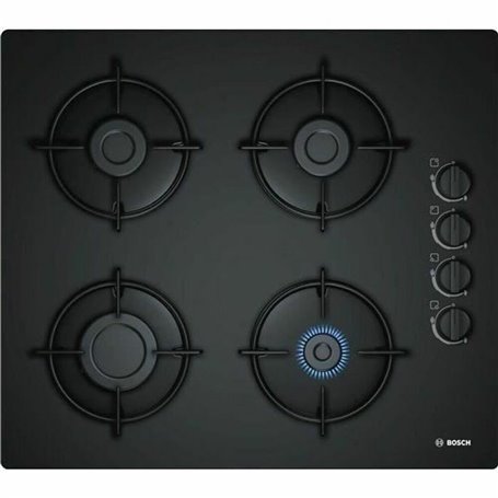 Bosch POP6B6B10 plaque Noir Intégré Gaz 4 zone(s)