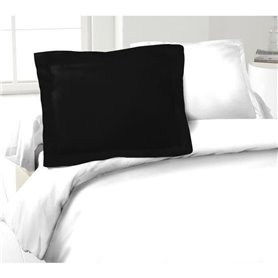 Lovely HOME Lot de 2 Taies d'Oreillers 100% coton 50x70 cm - Noir LOVELY HOME Lot de 2 Taies d'Oreillers 100% coton 50x70 cm - Noir