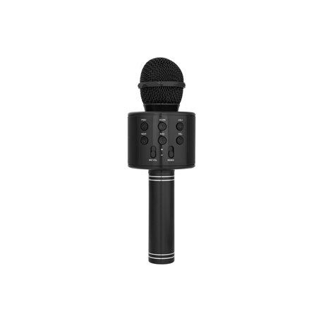 Micro karaoké Bluetooth avec fonction enregistrement et carte micro-SD - Noir