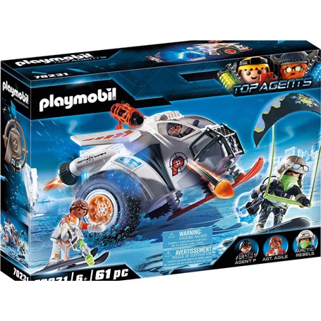 Playmobil Top Agents - Véhicule des neiges de la Spy Team 61pcs