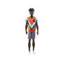 Barbie Ken Fashionistas - Cheveux bruns nattés et T-shirt orange