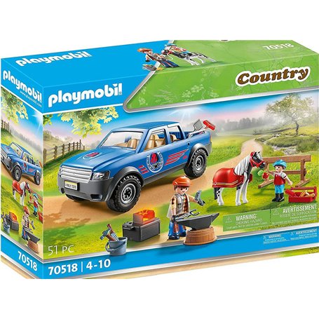 Playmobil Country - Maréchal-ferrant et véhicule 51pcs
