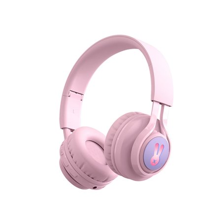 Casque audio Bluetooth rétroéclairé - Modèle RabbiX - Rose
