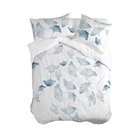 Housse de Couette HappyFriday Blanc Ginkgo  Multicouleur 155 x 220 cm