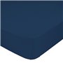 Drap housse HappyFriday BASIC Blue marine 140 x 200 x 32 cm