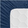 Drap housse HappyFriday BASIC Blue marine 140 x 200 x 32 cm 
