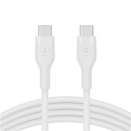 Belkin BOOSTCHARGE Flex câble USB 2 m USB 2.0 USB C Blanc