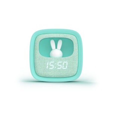 BILLY CLOCK REVEIL VEILLEUSE LAPIN BLEU TURQUOISE