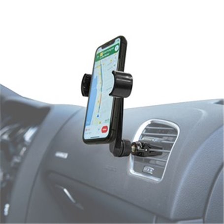 SUPPORT VOITURE GRIP 360+ GRILLE D'AERATION DEPORTE EN PLASTIQUE RECYCLE POUR MOBILES 80MM MAX