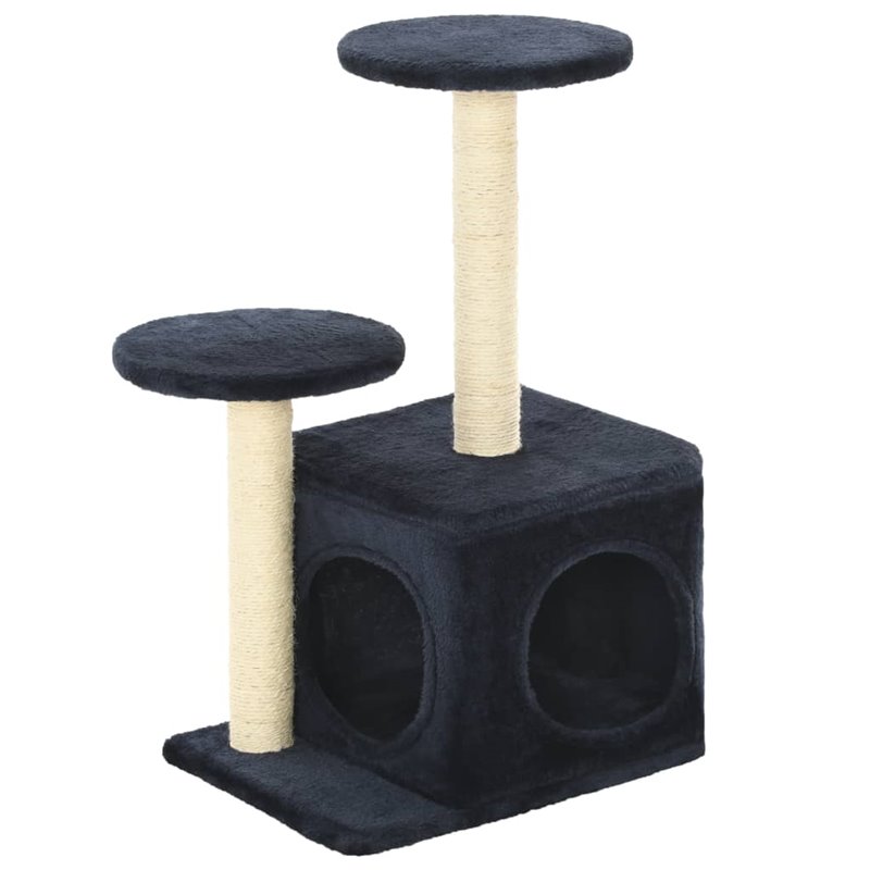 Image secondaire de VidaXL Arbre à chat avec griffoirs en sisal 60cm Bleu foncé