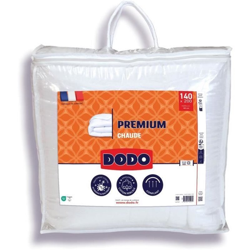 Couette chaude - Dodo - PREMIUM - 220 x 240 cm - 250G/M² - Blanc