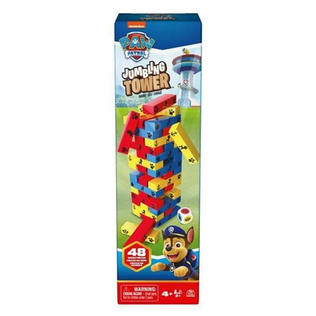 Games LA PAT PATROUILLE - TOUR JENGA La Pat' Patrouille - Paw Patrol - Jeu de Société Tour À Construire Pat' Patrouille - 48 Blo