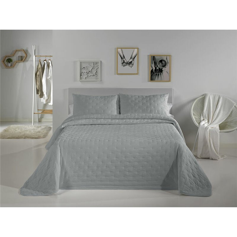 Couvre-Lit Pierre Cardin DOTS Gris perlé Lit king size (3 Pièces)