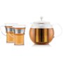Théiere a piston - BODUM - ASSAM SET - 1.0 l avec filtre inox