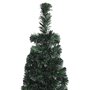 vidaXL Arbre de Noël artificiel mince et support 120 cm fibre optique