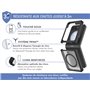 Double Coque Renforcée Galaxy Z Flip 6 DUO Compatible MagSafe Frost Noire - Garantie à vie Force Case