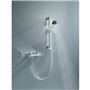 Ensemble de douche avec mitigeur thermostatique, pommeau 1 jet, barre 60cm et flexible - GROHE 34800001 - Economie d'eau