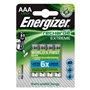 Piles Rechargeables Energizer ENR Extreme NH12 800 BP4 Pre-Ch AAA HR03 (4 Unités)