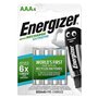 Piles Rechargeables Energizer ENR Extreme NH12 800 BP4 Pre-Ch AAA HR03 (4 Unités)