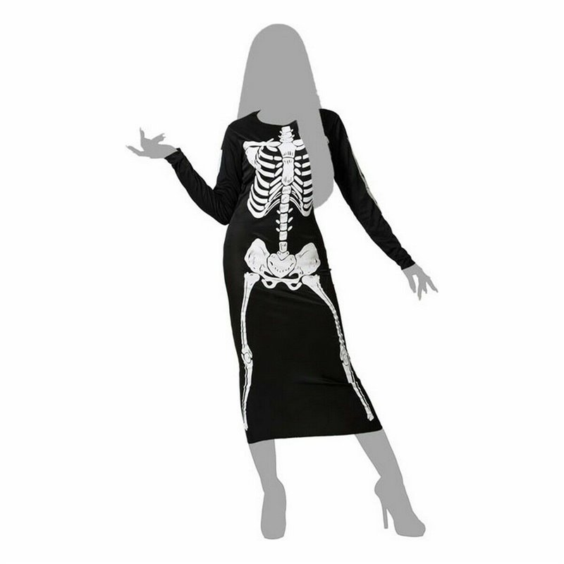 Image secondaire de Déguisement pour Adultes Squelette Femme Noir