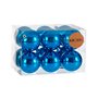 Lot de boules de Noël Bleu Plastique Ø 7 cm (12 Unités)
