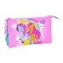 Trousse Fourre-Tout Triple My Little Pony Magic Rose Turquoise 22 x 12 x 3 cm