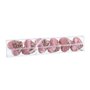 Décorations de Noël Rose Doré Polyfoam Tissu Coeurs 9 cm (6 Unités)