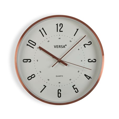 Horloge Murale Versa Doré Métal Aluminium (4