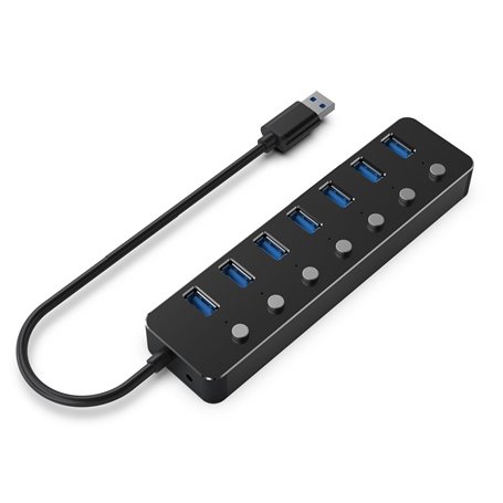 Hub USB GEMBIRD UHB-U3P7P-01 Noir