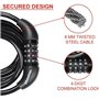 Antivol Vélo - MASTER LOCK - 8221EURDPRO - Câble torsadé 1,8m - Combinaison programmable