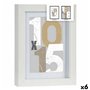 Cadre photo Blanc verre Bois MDF 16 x 21 x 2