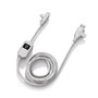 Câble ALLURE 4 en 1 USB A+C / USB C + Lightning Gris clair - Certifié GRS Xoopar