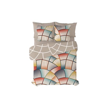 Housse de Couette Pierre Cardin Lucas Marron 144 Fils 150 x 230 cm