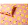Jeu de draps Benetton Jaune Rose Pomme 4 Pièces