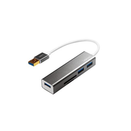 LogiLink UA0306 station d'accueil USB 3.2 Gen 1 (3.1 Gen 1) Type-A Argent