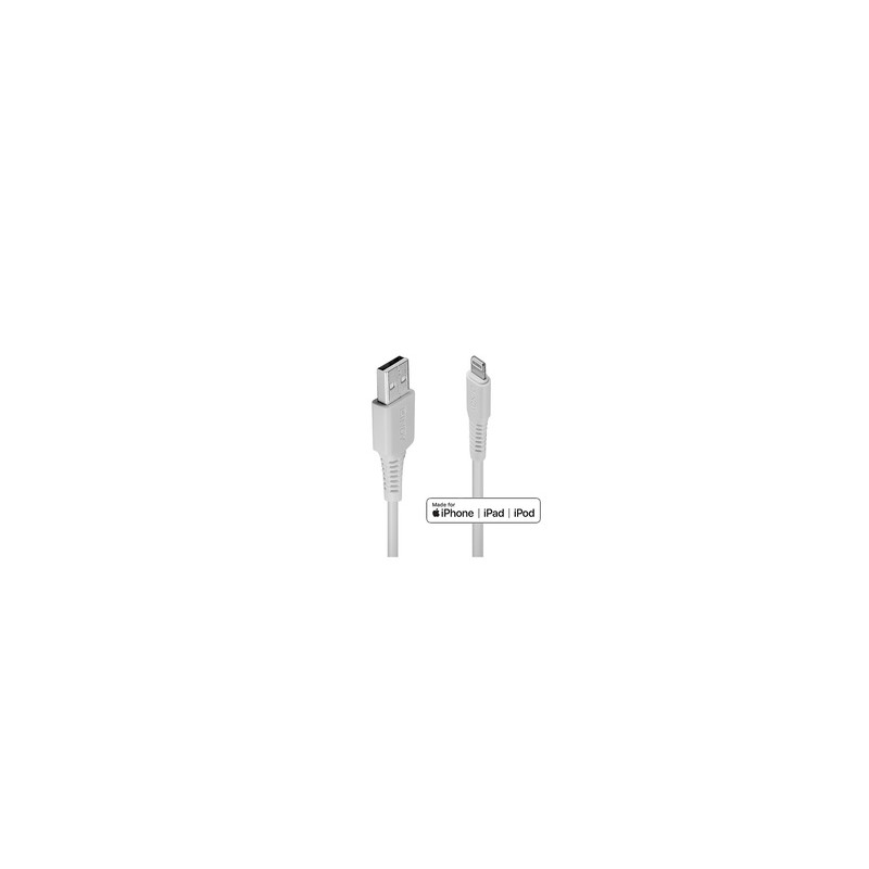 Lindy 31325 câble Lightning 0,5 m Blanc