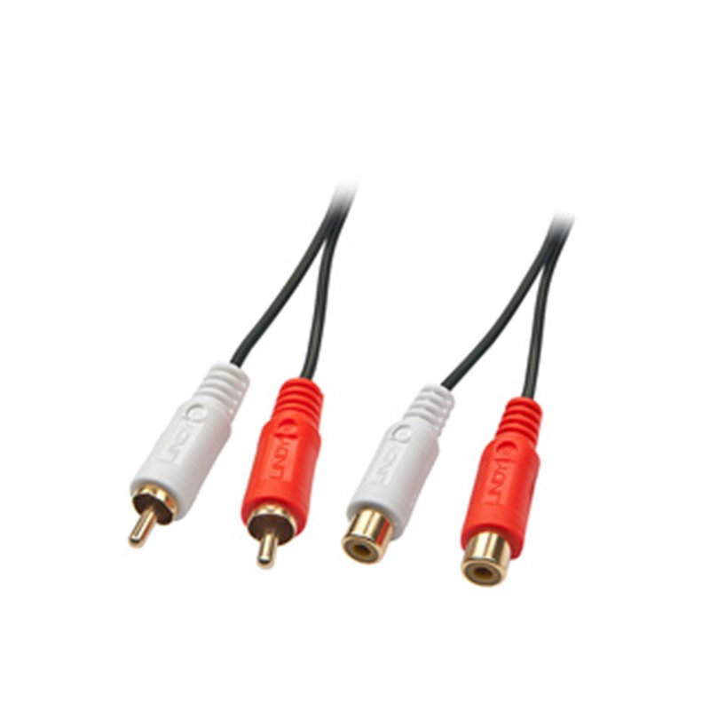 Lindy 35673 câble audio 5 m 2 x RCA Noir, Rouge, Blanc
