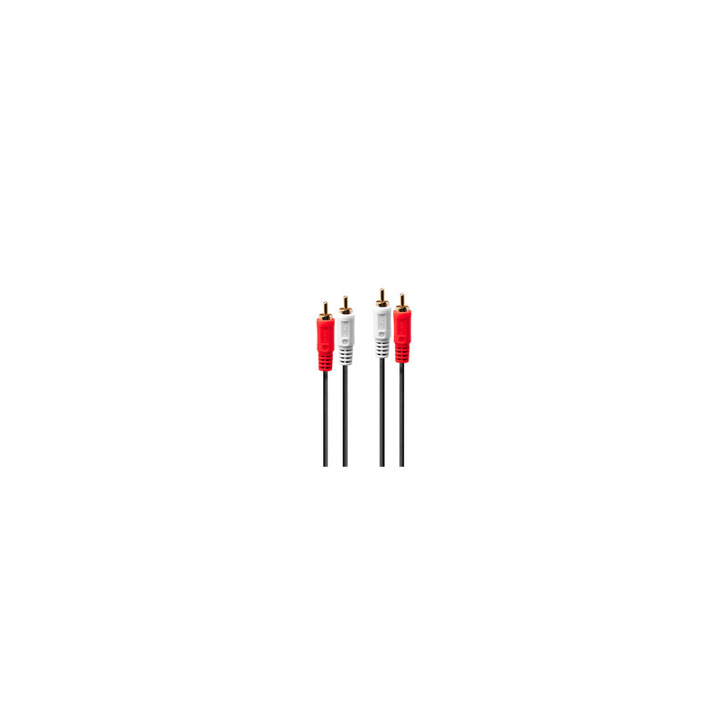 Lindy 35661 câble audio 2 m 2 x RCA Rouge, Blanc
