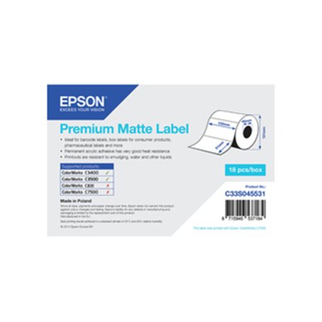 Epson Premium Matte Label - Die-cut Roll: 102mm x 51mm
