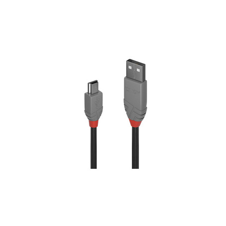 Lindy 36724 câble USB 3 m USB 2.0 USB A Mini-USB B Noir