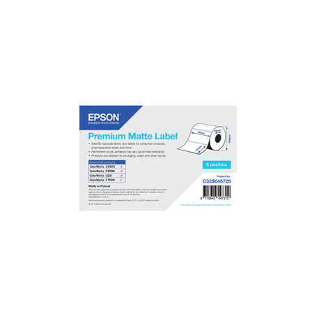 Epson Premium Matte Label - Die-cut Roll: 76mm x 51mm