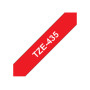 Brother TZe-435 ruban d'étiquette Blanc sur rouge