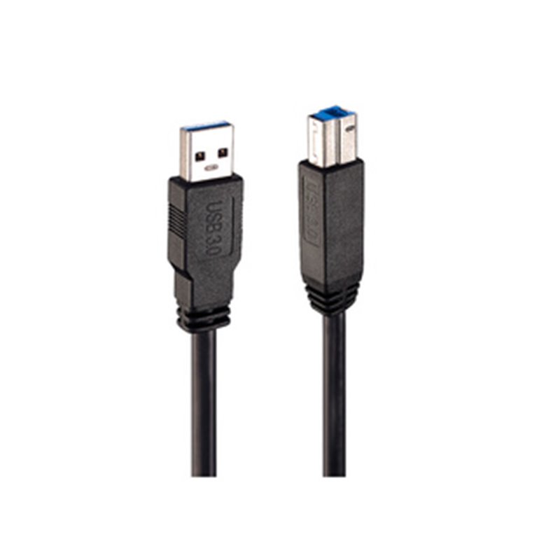 Lindy 43098 câble USB 10 m USB 3.2 Gen 1 (3.1 Gen 1) USB A USB B Noir