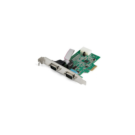 StarTech.com Carte adaptateur PCI Express vers serie RS232 - 2 ports - 16950 UART - Cache FIFO de 256 octets - ASIX AX99100 - Re